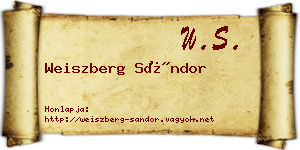 Weiszberg Sándor névjegykártya